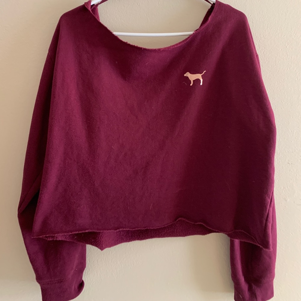 VS pink cropped sweatshirt